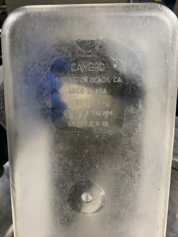 Cambro Clear Poly 1/3x6" Food Containers! 7x Your Bid! - Image 6 of 8