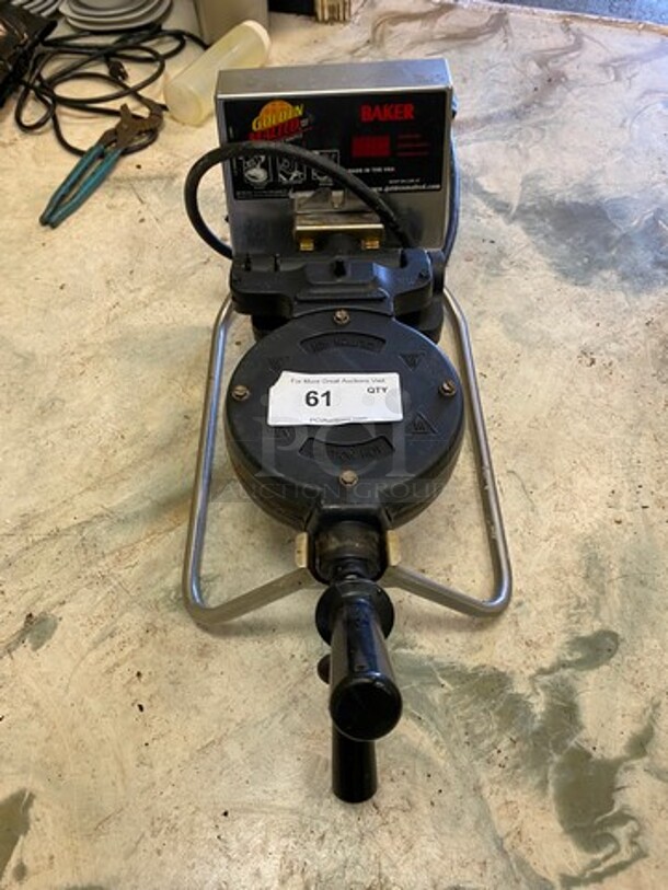 Golden Malted Commercial Countertop Rotating Waffle Maker! WORKING WHEN REMOVED! - Image 1 of 8