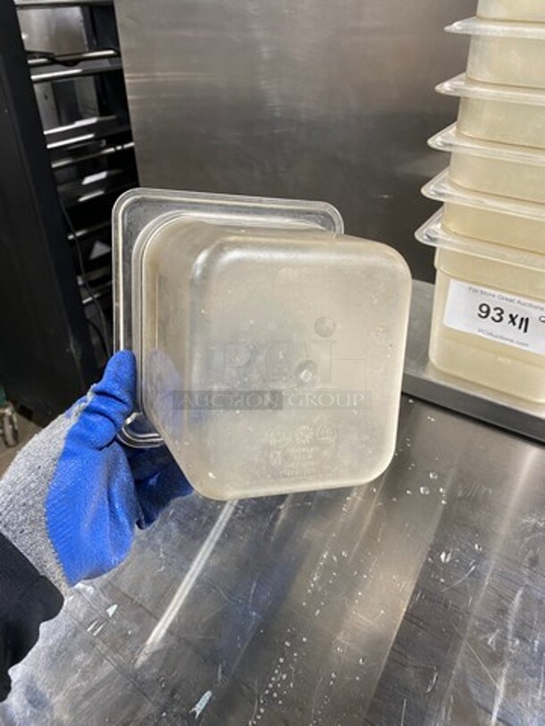 Cambro Clear Poly 1/6x6" Food Containers! 11x Your Bid! - Image 5 of 6