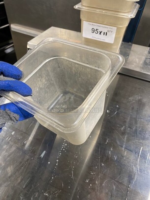 Cambro Clear Poly 1/6x6" Food Containers! 11x Your Bid! - Image 4 of 8