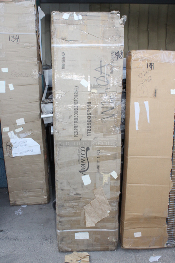 BRAND NEW SCRATCH AND DENT! Avantco 178SSDOS7118 Stainless Steel Double Deck Overshelf - 18" x 70 3/8". In original packaging.  - Image 2 of 3