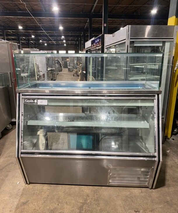 Leader Commercial Leader Commercial Refrigerated Bakery/Deli Case! With Slanted Front Glass! With Sliding Rear Access Doors! All Stainless Steel Body! Model: SDL60SC SN: PV12C0602 115V 60HZ 1 Phase - Image 1 of 9