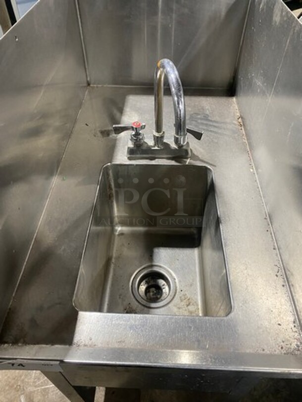 Stainless Steel Sink Single Compartment  Sink! With Back And Side Splashes! - Image 5 of 7