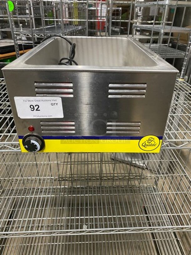 Adcraft Commercial Countertop Single Well Food Warmer! All Stainless Steel! Model: FW1200WF 120V 60HZ 1 Phase