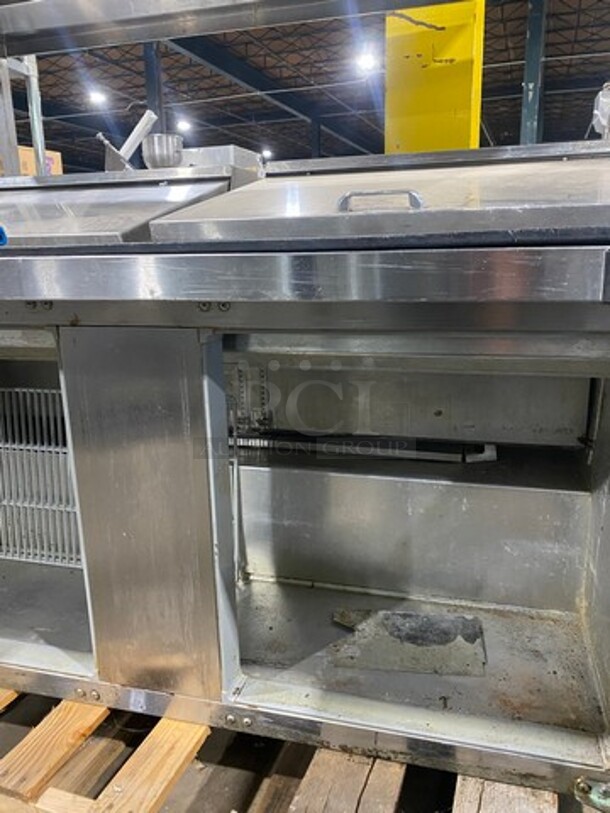 Continental Commercial Refrigerated Sandwich Prep Table! With Double Over Head Shelf! With 2 Door Underneath Storage Space! All Stainless Steel! Model: SW6024M - Image 6 of 10