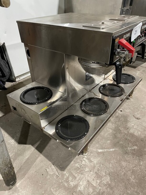 Bunn Commercial Stainless Steel Countertop Coffee Brewer! With 6 Warmers! With Hot Water Dispenser! On Legs! 120/208-240V 1 Phase! Model: AXIOM 0/6 TWIN! - Image 2 of 10