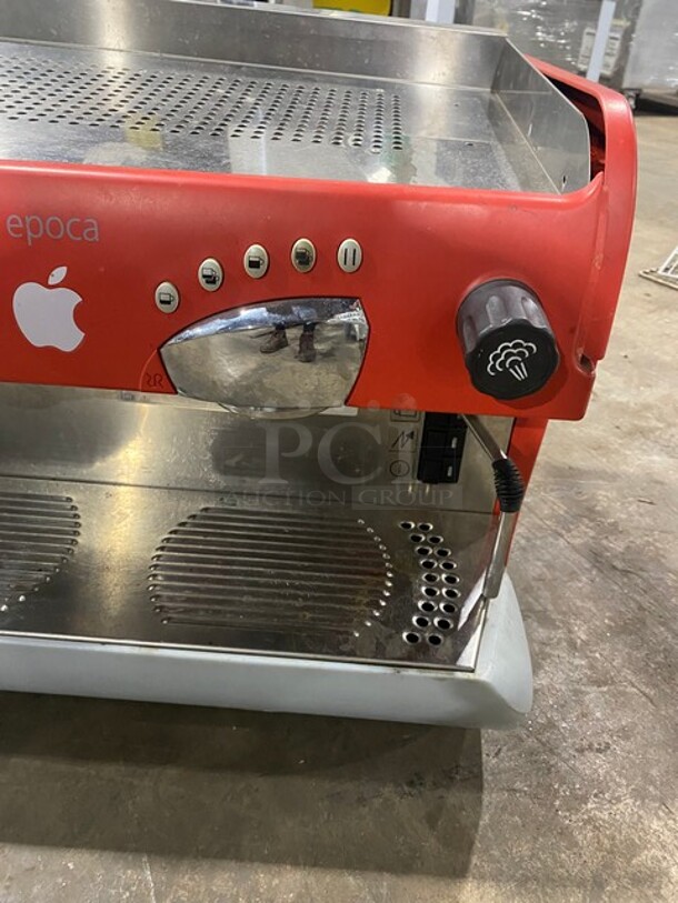NICE! Rancilio Commercial Countertop 2 Group Espresso Machine! With Steam Wand! All Stainless Steel! Model EPOCADE2GR Serial 10092318! 230V! WORKING WHEN REMOVED! - Image 6 of 11