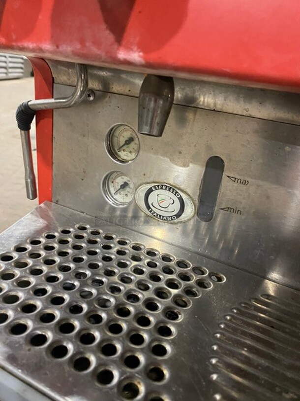 NICE! Rancilio Commercial Countertop 2 Group Espresso Machine! With Steam Wand! All Stainless Steel! Model EPOCADE2GR Serial 10092318! 230V! WORKING WHEN REMOVED! - Image 8 of 11