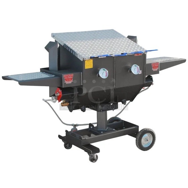 BRADN NEW SCRATCH AND DENT! R & V Works FF4 12 Gallon Outdoor Cajun Deep Fryer with 1 Divider. Liquid Propane. 90,000BTU Feeds 70 - 80 people per hour. - Image 2 of 6