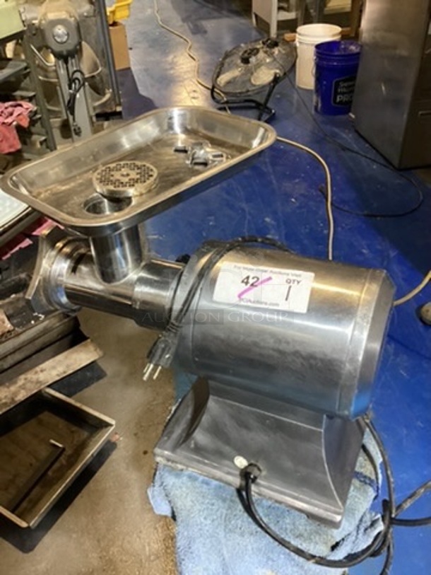 Stainless Steel Al-Type Meat Grinder. Tested and Workng!
7-¾ - 11 x 15
 - Image 1 of 3