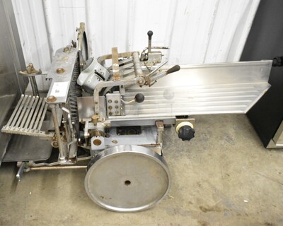 Metal Commercial Countertop Meat Slicer Stacker. 115 Volts, 1 Phase. Cannot Test Due To Cut Power Cord