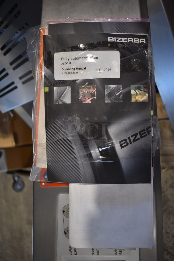 HARD TO FIND! Bizerba A510 Stainless Steel Commercial Floor Style Fully Automatic Industrial Slicer Stacker on Commercial Casters. Goes GREAT w/ Lot # 203! Retail Price $89,000! 208 Volts, 3 Phase. 84x32x60 - Image 4 of 12