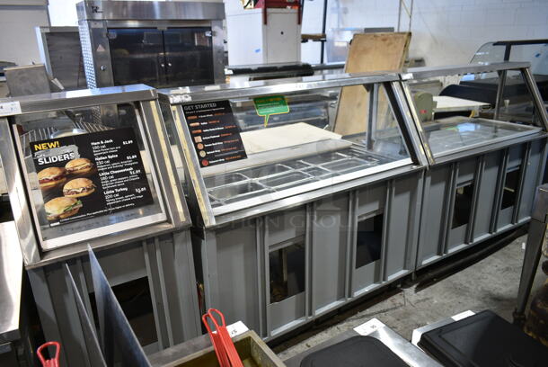 Duke Stainless Steel Commercial Subway Sandwich Make Line Prep Station w/ Lowering Sneeze Guard.  - Image 6 of 6