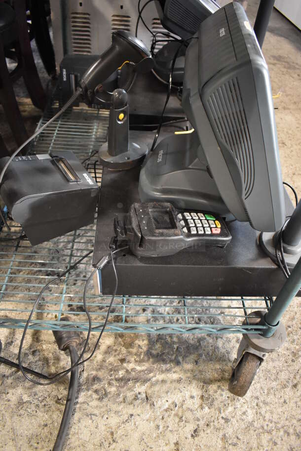 Micros 15" POS Monitor, Epson M129H Receipt Printer, Barcode Scanner, Credit Card Reader and Metal Cash Drawer. - Image 3 of 11