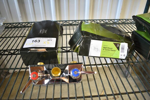 3 BRAND NEW SCRATCH AND DENT! Items; 2 Regency Wall Mount Faucet with 6" Swing Spout and 4" Centers, Stainless Steel Handles, . 3 Times Your Bid! - Image 2 of 5