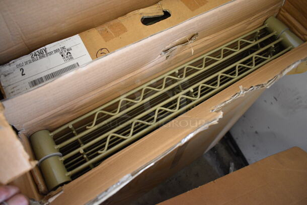 ALL ONE MONEY! Lot of 4 BRAND NEW! Metal Wire Shelves. 30x24x1.5