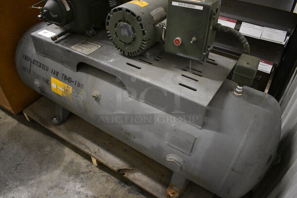C&H Distributors Metal Commercial Floor Style Air Compressor. 230 Volts,  Phase. 60x24x44 - Image 7 of 8