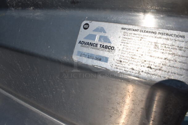 Advance Tabco Stainless Steel Clean Dishwasher Table - Image 4 of 4