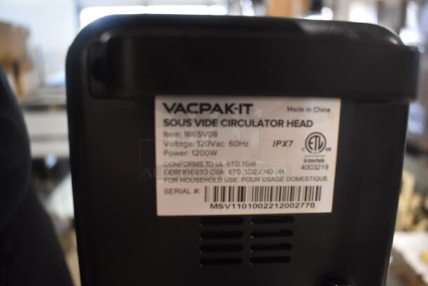 BRAND NEW SCRATCH AND DENT! Vacpak-it 186SV08 Stainless Steel Commercial Sous Vide Circulator Head. 120 Volts, 1 Phase.  - Image 4 of 4