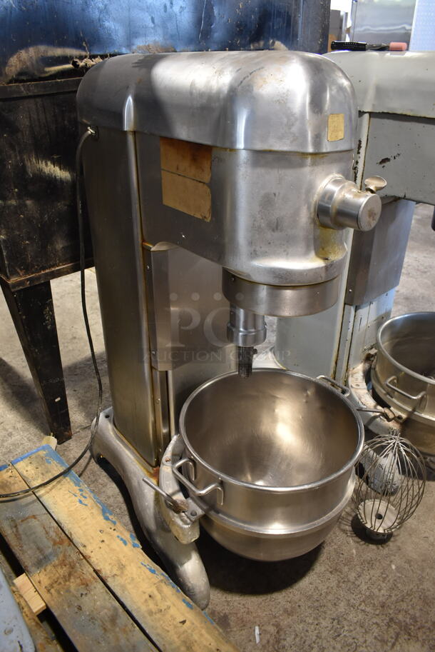 Hobart H-600-DT Metal Commercial Floor Style 60 Quart Planetary Dough Mixer w/ Stainless Steel Mixing Bowl and Whisk Attachment. 208 Volts, 3 Phase.  - Image 9 of 9