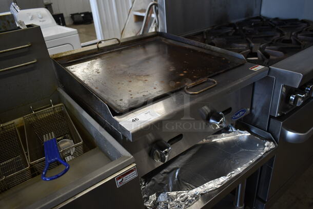 Cook Rite ATRC-24 Stainless Steel Commercial Countertop Propane Gas Powered Flat Top Griddle. 70,000 BTU.  - Image 2 of 6
