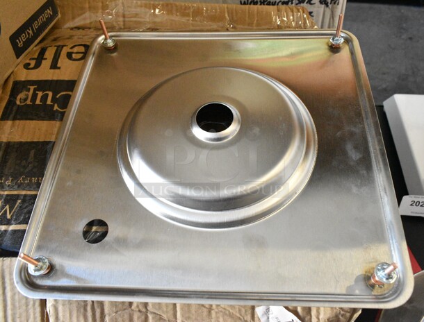 3 BRAND NEW SCRATCH AND DENT! Items Including Metal Panel, Round Metal Piece and White Poly Piece. 3 Times Your Bid!  - Image 3 of 8