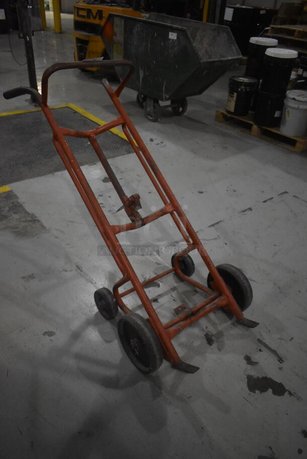 Red Metal Drum Truck for Barrels - Image 2 of 5