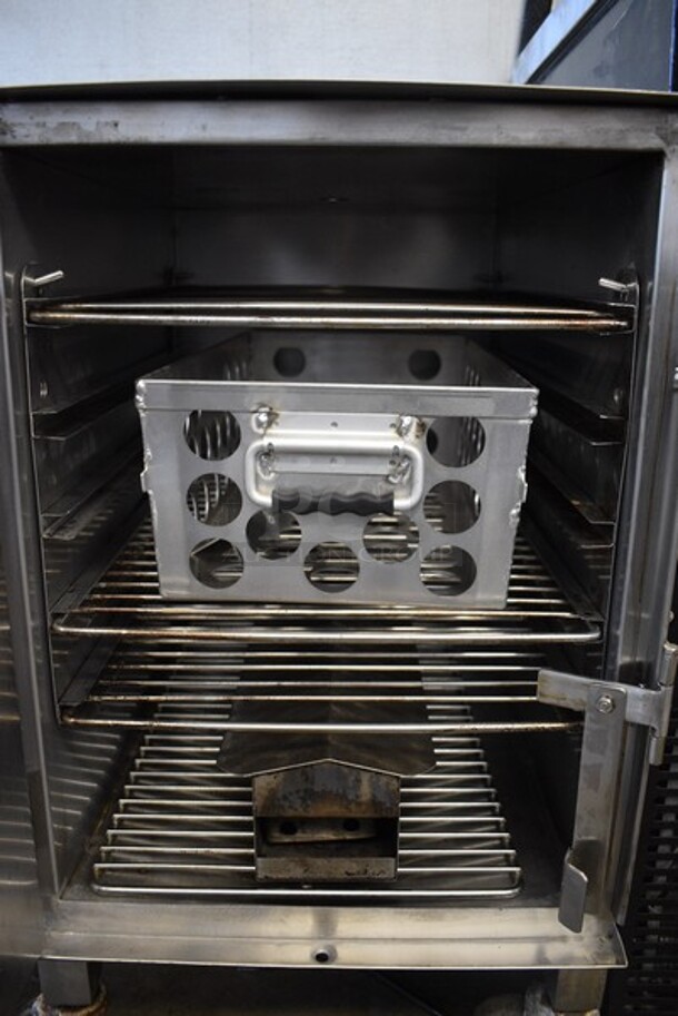 2013 Smokin It Model #3 Stainless Steel Commercial Electric Powered Smoker on Commercial Casters. 120 Volts, 1 Phase. 17x28x30. Tested and Working! - Image 4 of 5