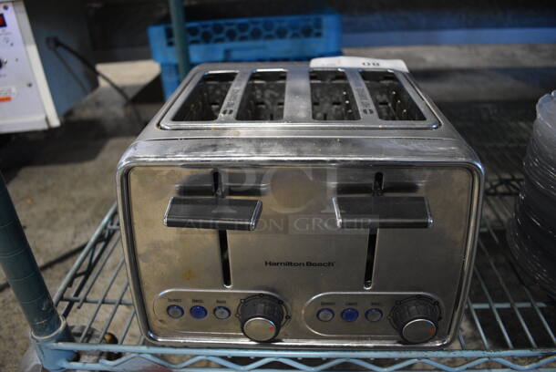 Hamilton Beach Stainless Steel Countertop 4 Slot Toaster. 10.5x11x7
