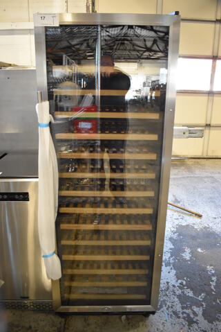 BRAND NEW! Avanti WCR1496SZ Metal Single Door Reach In Wine Chiller Merchandiser. 115 Volts, 1 Phase. 23.5x28x64. Tested and Working!