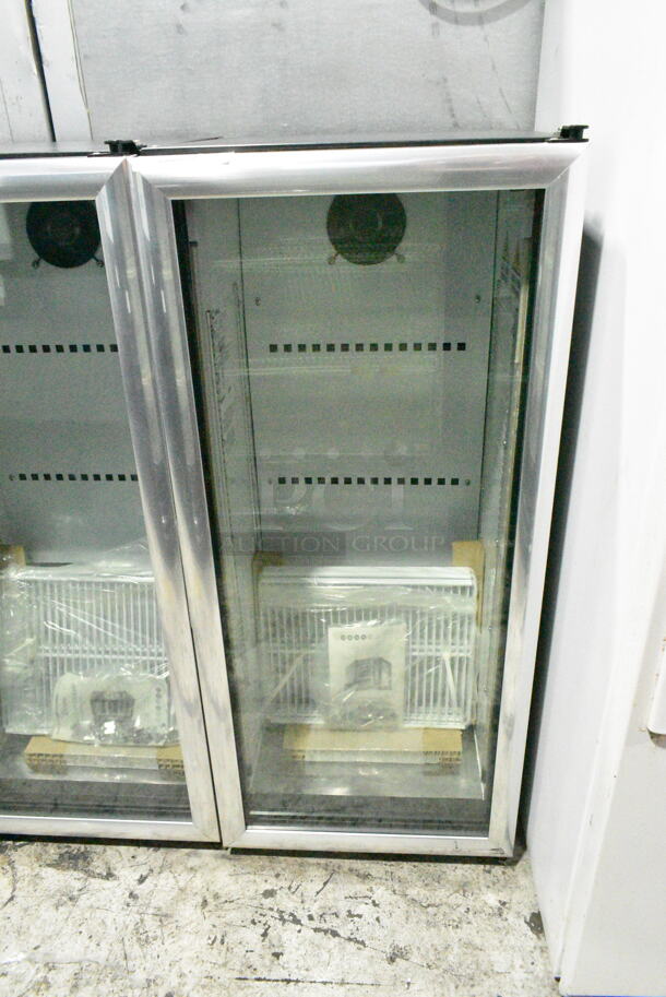 BRAND NEW SCRATCH AND DENT! 2023 Criotec CT-4 HC Single Door Reach In Cooler Merchandiser w/ Poly Coated Racks. 115 Volts, 1 Phase. Tested and Working! - Image 2 of 5
