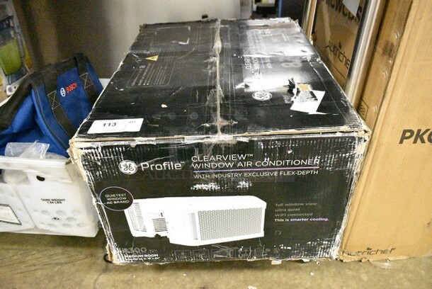 IN ORIGINAL BOX! General Electric GE 8300 BTU Clearview Window Air Conditioner.  - Image 1 of 5
