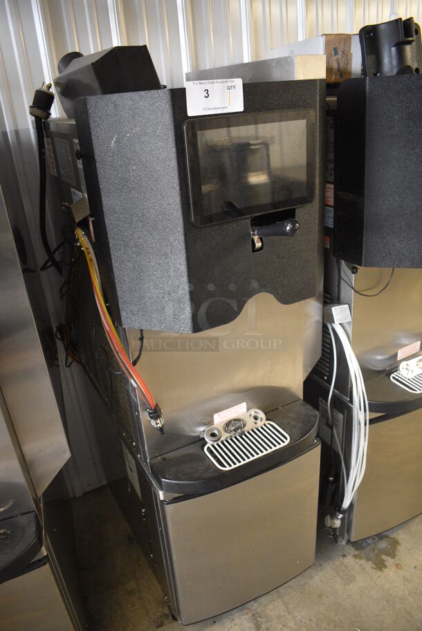 2017 Taylor Model C709-27 Stainless Steel Commercial Air Cooled Single Flavor Soft Serve Ice Cream Machine w/ Taylor Model C20100-WFB 10 Head Flavor Blast and Color Touch Panel for Flavor Burst on Commercial Casters. 208-230 Volts, 1 Phase. 23x33x61 - Image 3 of 10