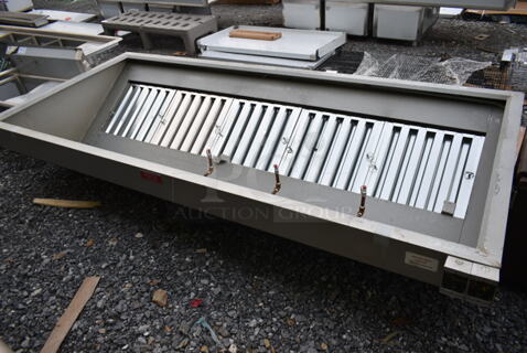 9' Galvanized Metal Commercial Grease Hood w/ Filters.