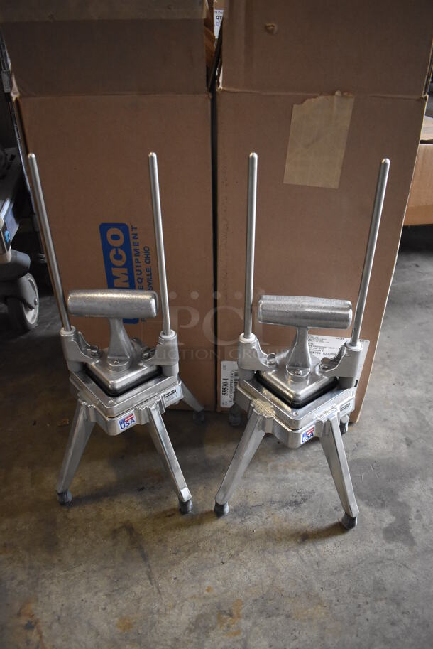 2 BRAND NEW IN BOX! Nemco 55500-1 Metal Commercial Countertop Vegetable Cutter. 8x8x19. 2 Times Your Bid!