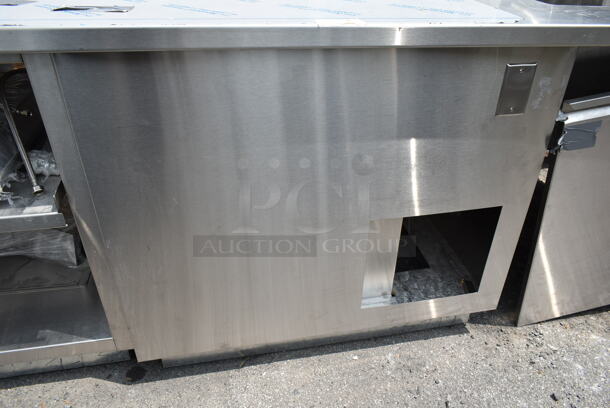 BRAND NEW SCRATCH AND DENT! Stainless Steel Commercial Counter w/ Sink Bay, Faucet, Handles and Under Shelves. - Image 7 of 10