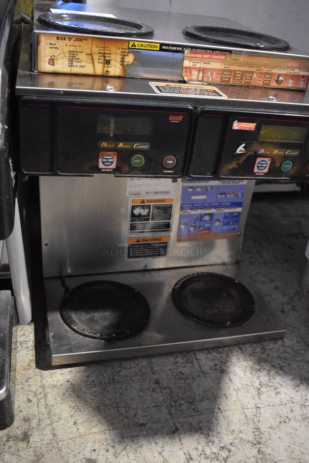 Bunn AXIOM 2/2 TWIN Stainless Steel Commercial Countertop 4 Burner Coffee Machine. 120/208-240 Volts, 1 Phase. 16x18x19 - Image 2 of 4