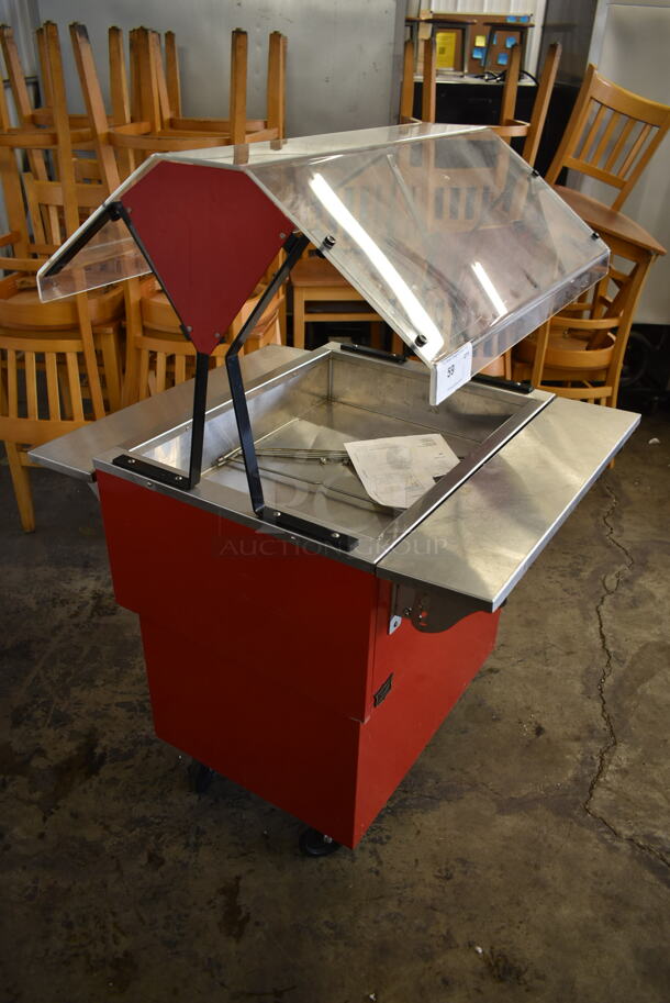 Duke DPAH-2CP M Stainless Steel Commercial Buffet Table w/ Sneeze Guard and Tray Slide on Commercial Casters. 115 Volts, 1 Phase. Cannot Test Due To Missing Power Cord - Image 2 of 7