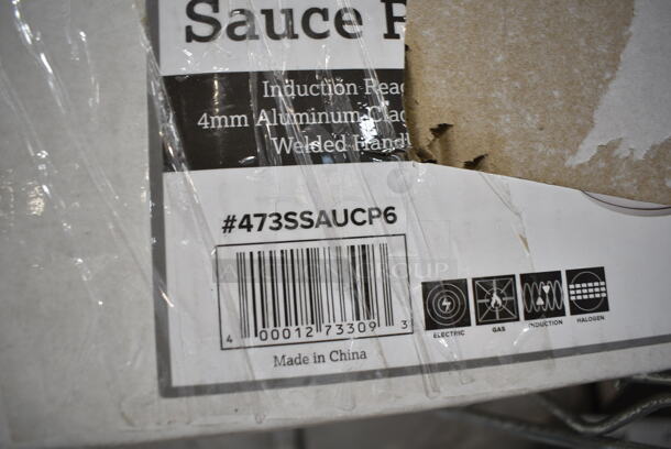 2 BRAND NEW SCRATCH AND DENT! Vigor 473SSAUCP6 6 Qt. Stainless Steel Sauce Pan with Aluminum-Clad Bottom and Cover. 2 Times Your Bid! - Image 5 of 5