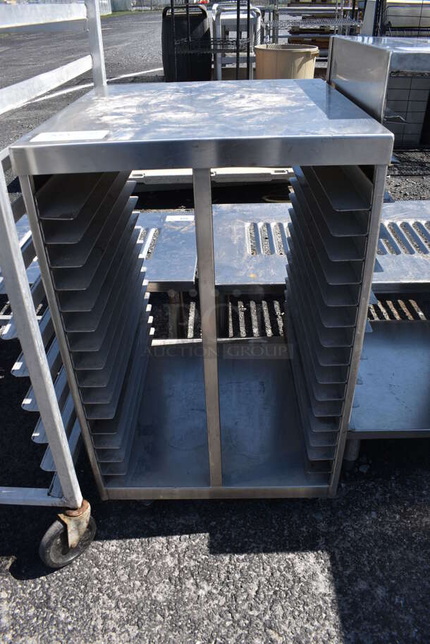 Metal Commercial Pan Transport Rack on Commercial Casters. 20x22x32.5