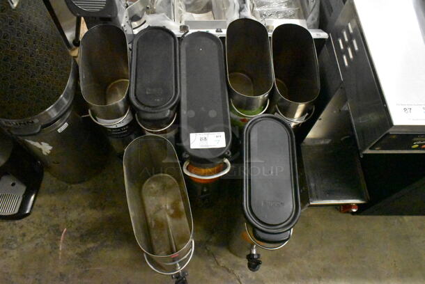 7 Stainless Steel Beverage Holder Dispensers w/ 4 Lids. 6x16x22, 6x22.5x21.5. 7 Times Your Bid! - Image 3 of 4