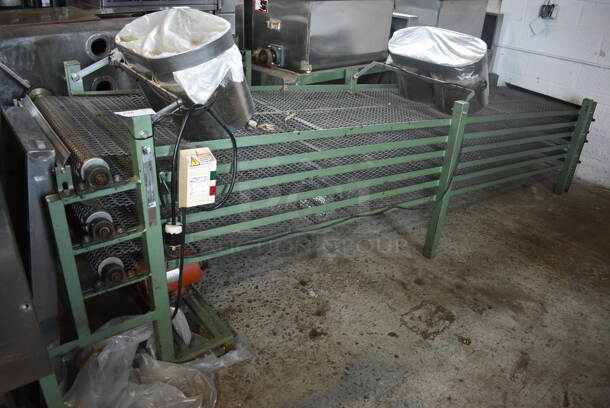 Model MQ314 Metal Commercial Floor Style 3 Step Cooling Conveyor. 110 Volts, 1 Phase. 139x36x48
