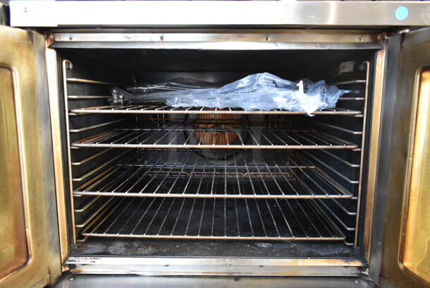 2 Blodgett Zephaire-200-G Stainless Steel Commercial Natural Gas Powered Full Size Convection Ovens w/ View Through Doors, Metal Oven Racks and Thermostatic Controls on Commercial Casters. 60,000 BTU. 2 Times Your Bid! - Image 7 of 9