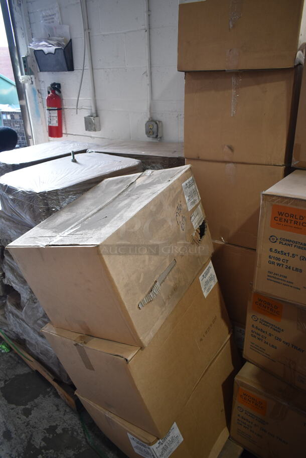 8 BRAND NEW Boxes of M Tucker Vinaigrette MTUCK10V 10x7x12 White Kraft Paper Shopping Bags w/ Twisted Paper Handles. 8 Times Your Bid!  - Image 3 of 3