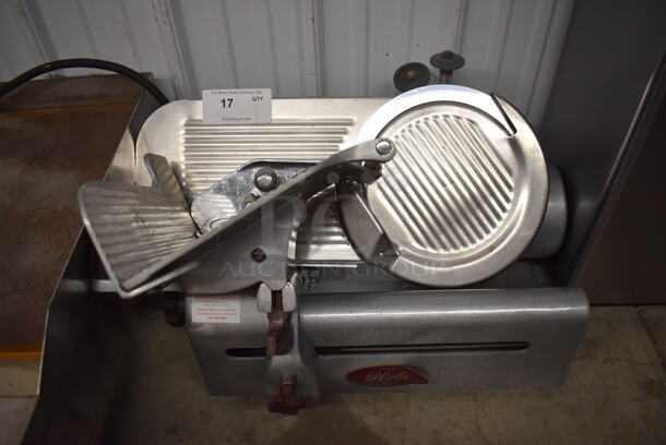 Globe 400 Stainless Steel Commercial Countertop Automatic Meat Slicer w/ Blade Sharpener. 115 Volts, 1 Phase. 26x22x19. Tested and Working!