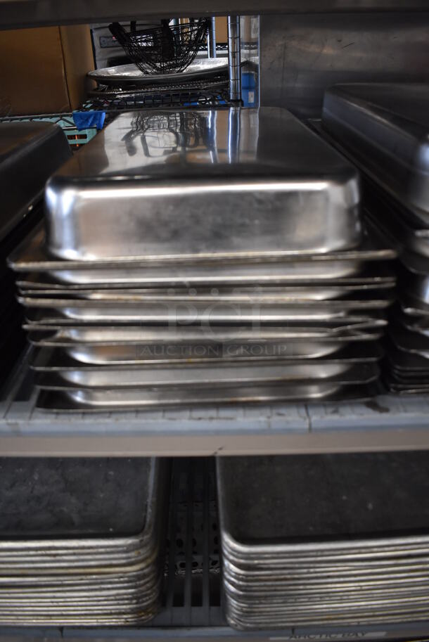ALL ONE MONEY! Tier Lot of 36 Various Stainless Steel Drop In Bins. Includes 1/1x2.5  - Image 7 of 8