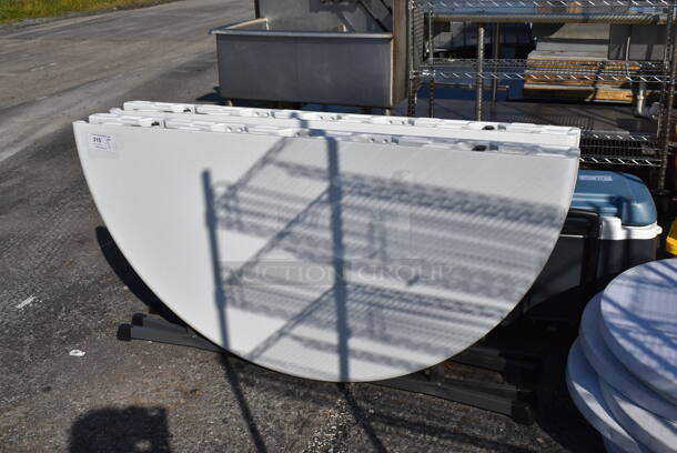 2 White Round Folding Tables. 60x60x31. 2 Times Your Bid! - Image 3 of 5