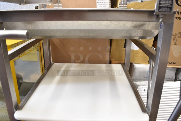 Face to Face Stainless Steel Commercial Meat Slicer Equipment Stand. - Image 5 of 10
