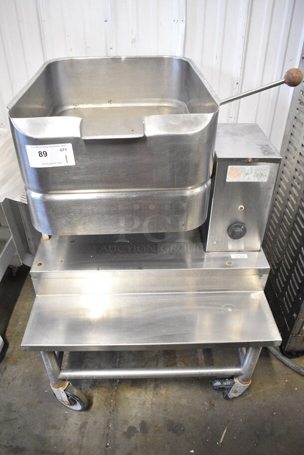 Groen TD/FPC Stainless Steel Commercial Floor Style Electric Powered Braising Pan. 208 Volts, 3 Phase.  - Image 1 of 6