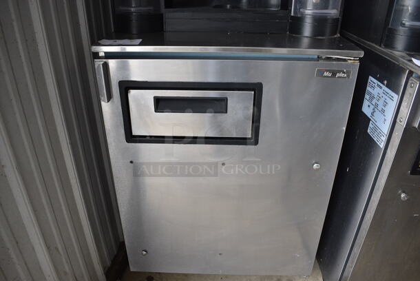 2017 Manitowoc Multiplex Model MB-8-1 Stainless Steel Commercial Blend In Cup Workstation on Single Door Undercounter Cooler on Commercial Casters. 115 Volts, 1 Phase. 26x33x75. Tested and Powers On But Does Not Get Cold and Digital Display Does Not Turn On - Image 4 of 7